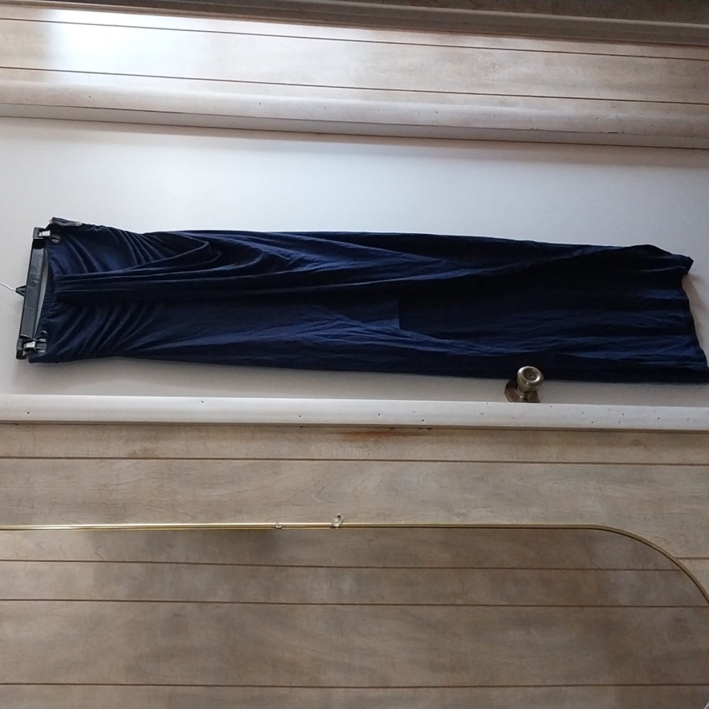 Navy Blue Strapless High low dress